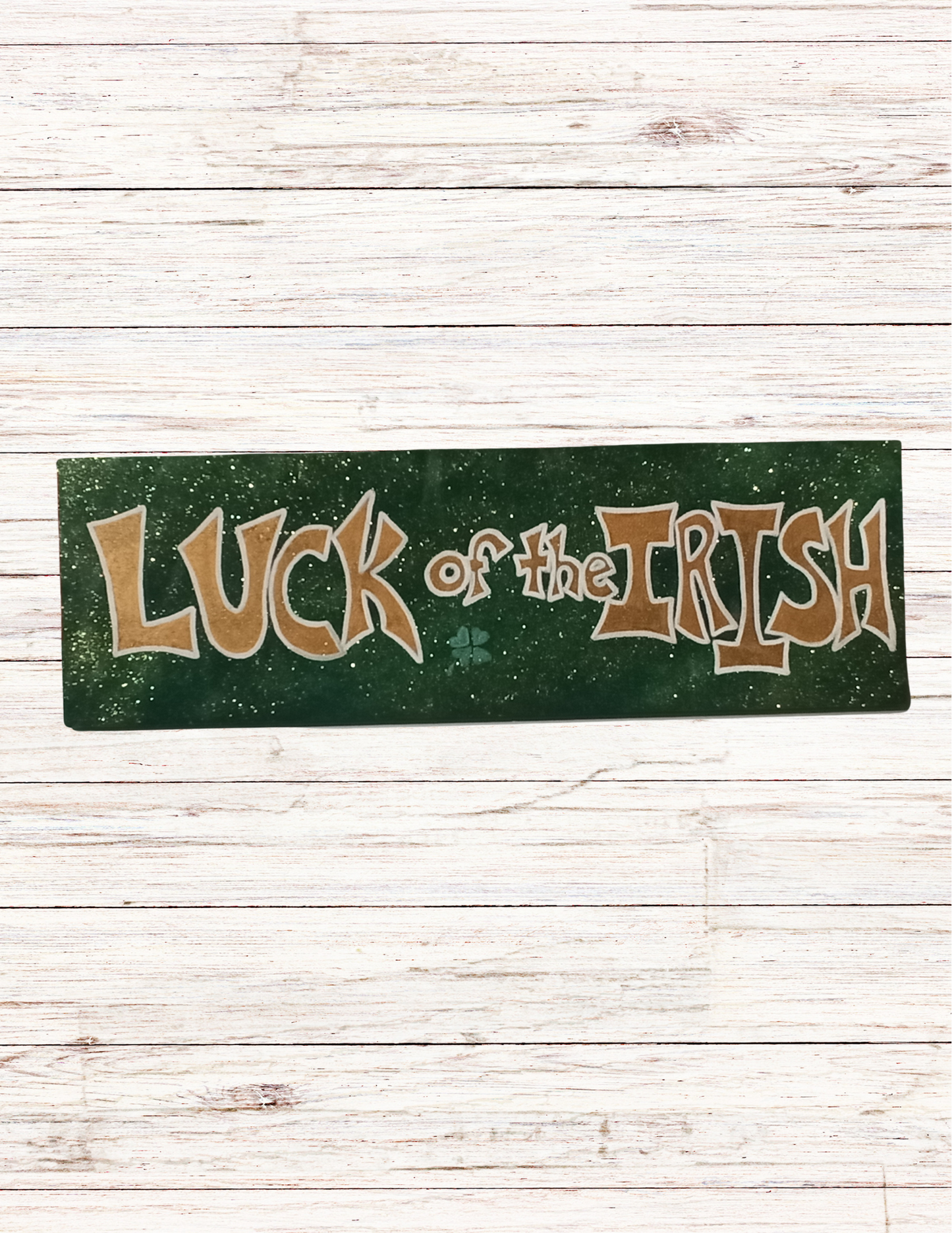 Handmade “Luck of the Irish” Glitter Wall Art – St. Patrick’s Day Decoration