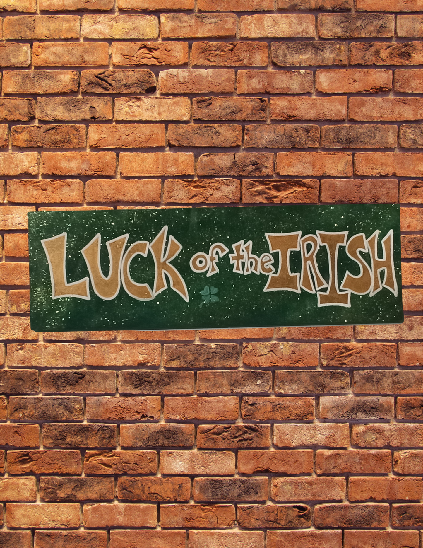 Handmade “Luck of the Irish” Glitter Wall Art – St. Patrick’s Day Decoration