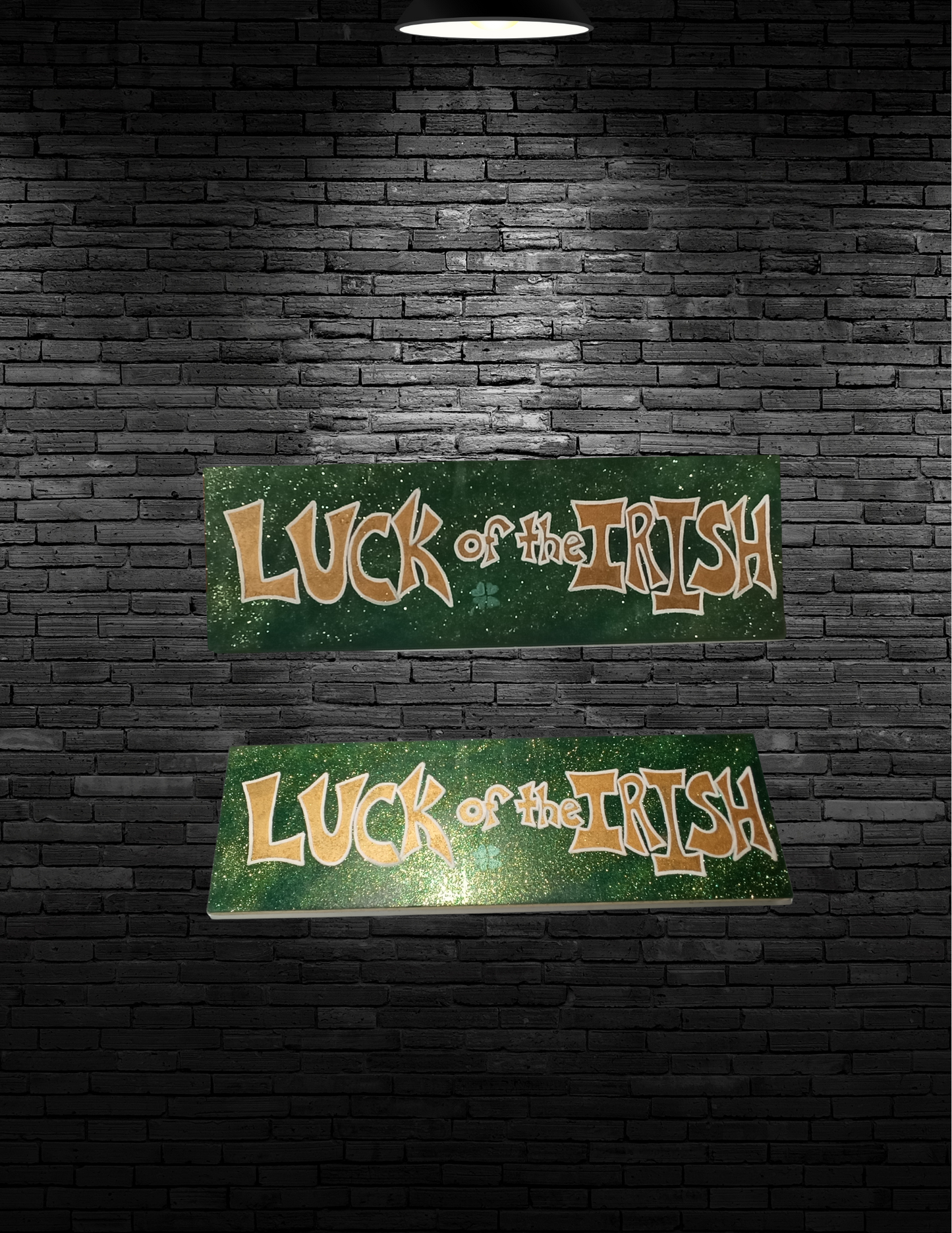 Handmade “Luck of the Irish” Glitter Wall Art – St. Patrick’s Day Decoration