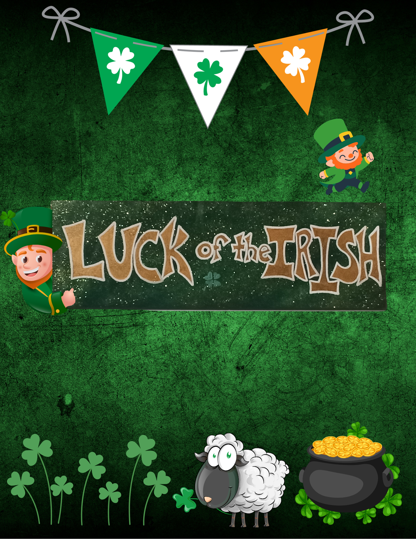 Handmade “Luck of the Irish” Glitter Wall Art – St. Patrick’s Day Decoration