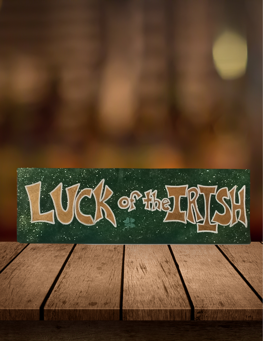 Handmade “Luck of the Irish” Glitter Wall Art – St. Patrick’s Day Decoration