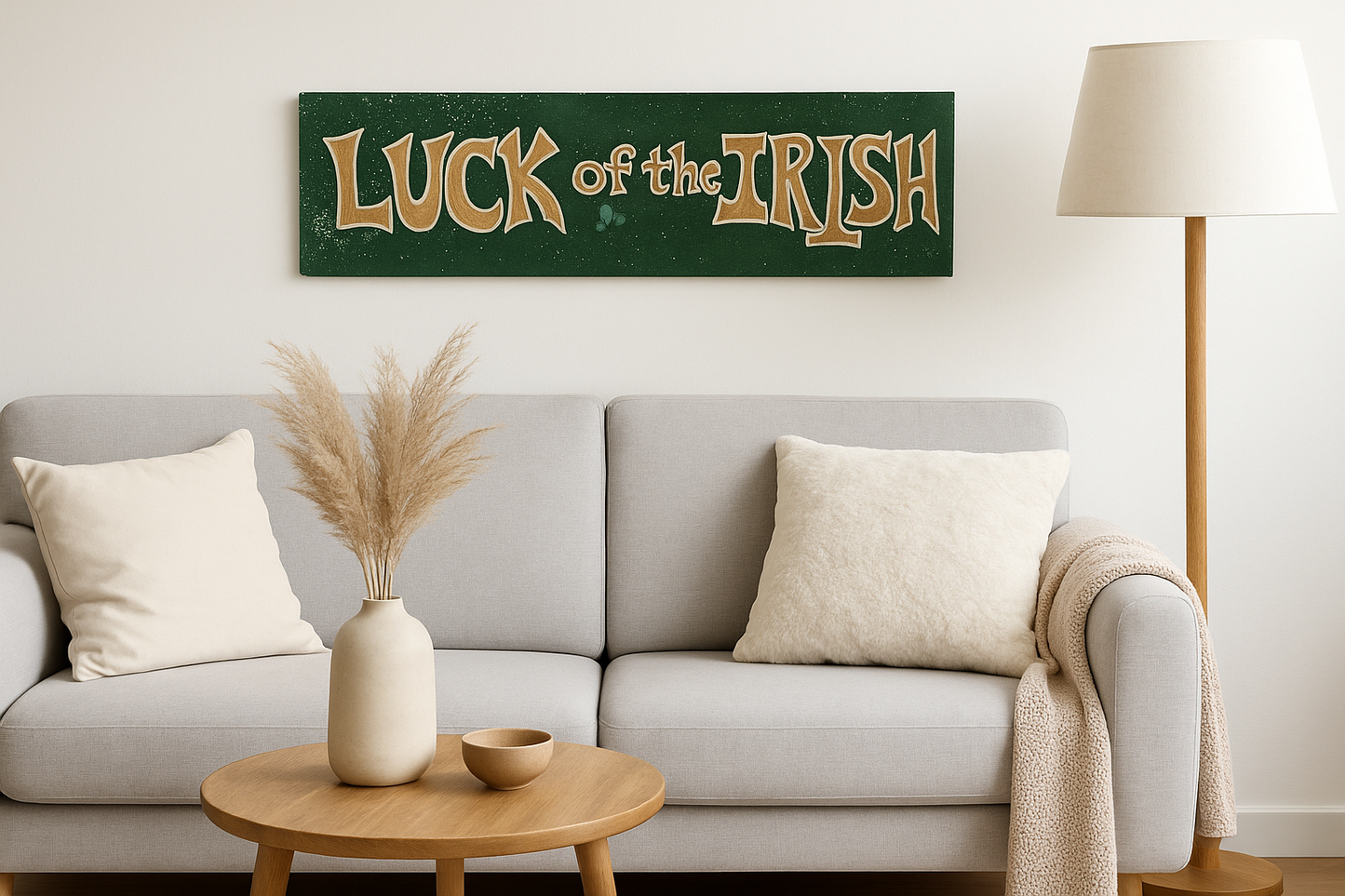 Handmade “Luck of the Irish” Glitter Wall Art – St. Patrick’s Day Decoration